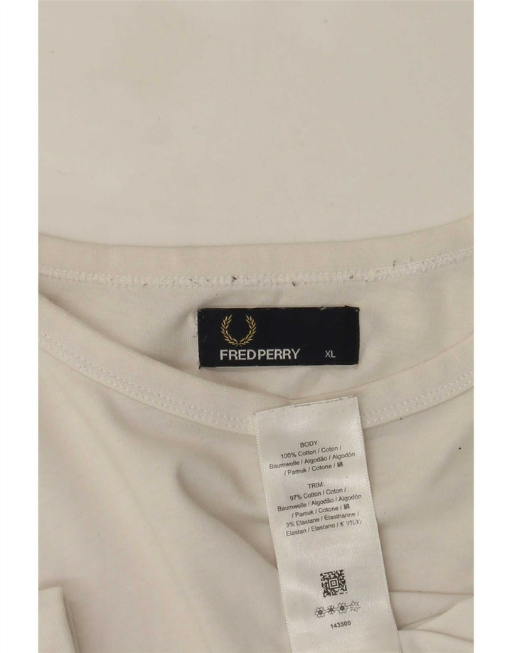 Мужская футболка Fred Perry Top XL, белый хлопок