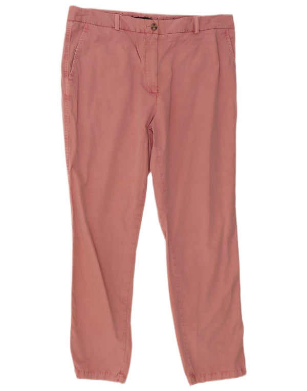 Женские узкие брюки чинос Marks & Spencer UK 16, большие W34 L28, розовые классические