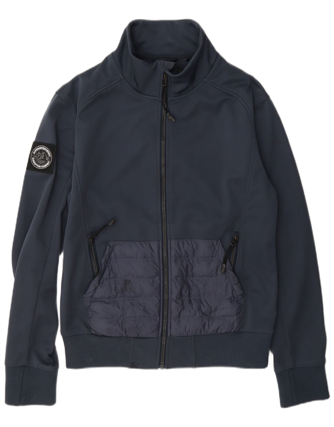 Мужской спортивный костюм Superdry, верхняя куртка, маленький темно-синий, полиэстер