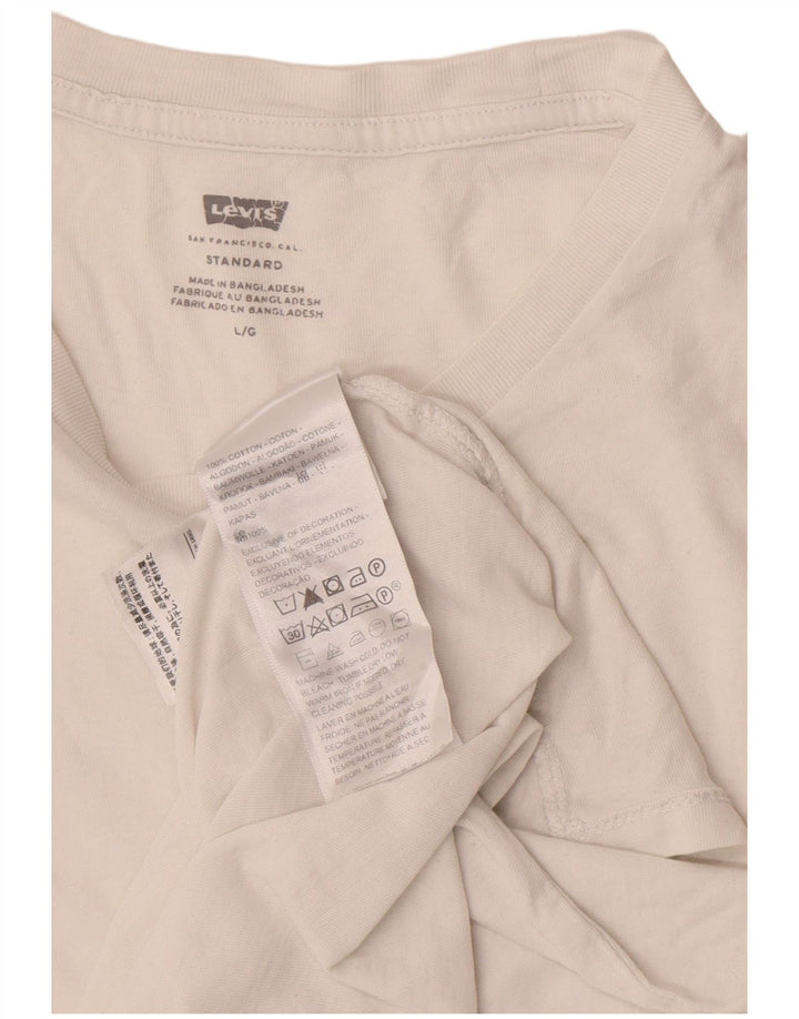 Мужская футболка Levi's, большой белый хлопок