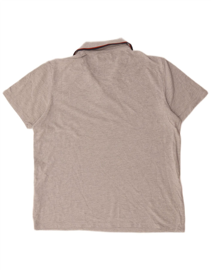 Мужская рубашка-поло Jack & Jones 2XL серая, хлопок