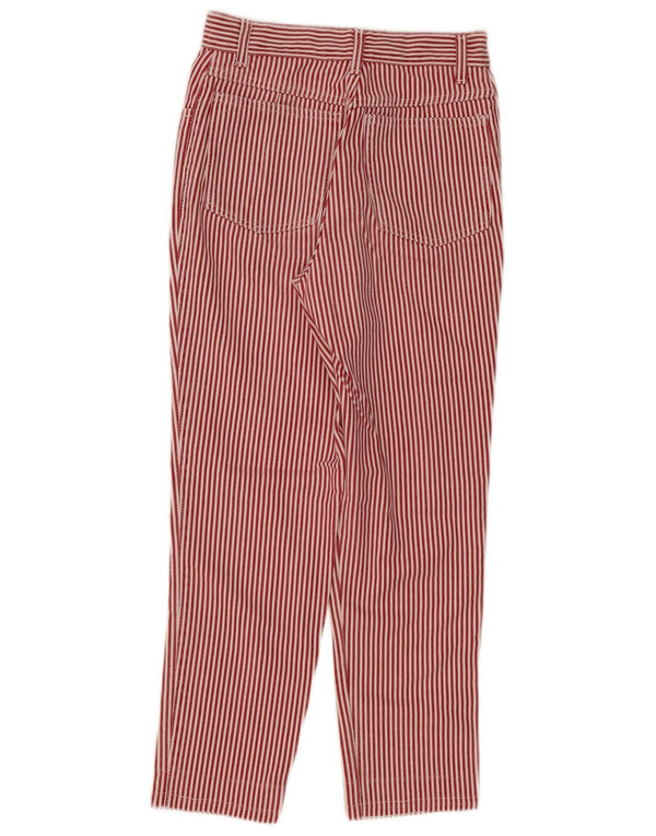 Винтажные женские зауженные джинсы с высокой талией IT 42 Medium W26 L27 Красная полоска