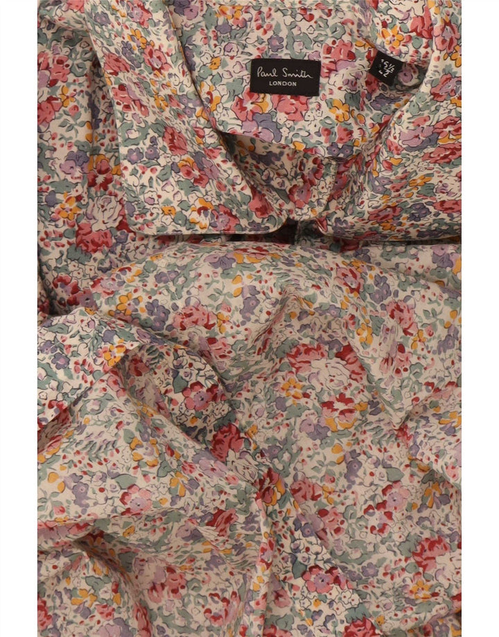 Мужская формальная рубашка Paul Smith, размер 42 16 1/2, большая разноцветная с цветочным принтом