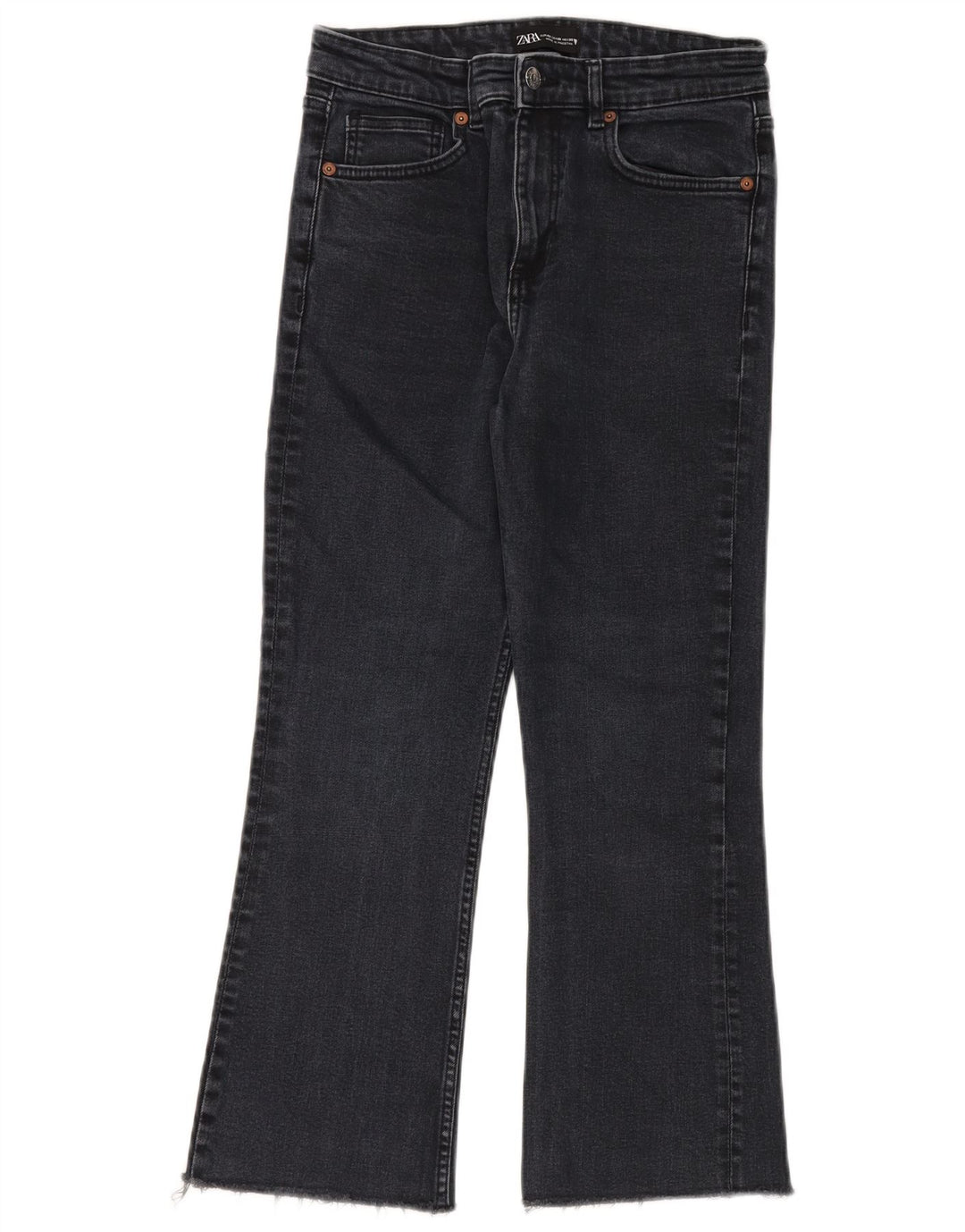 Женские укороченные джинсы Zara EU 40 Medium W30 L25 Темно-синие, хлопок