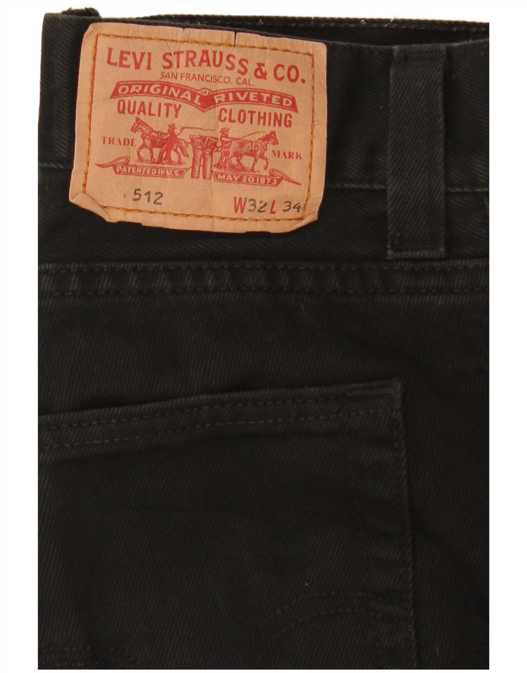 Мужские зауженные джинсы Levi's 512 W32 L34 черные