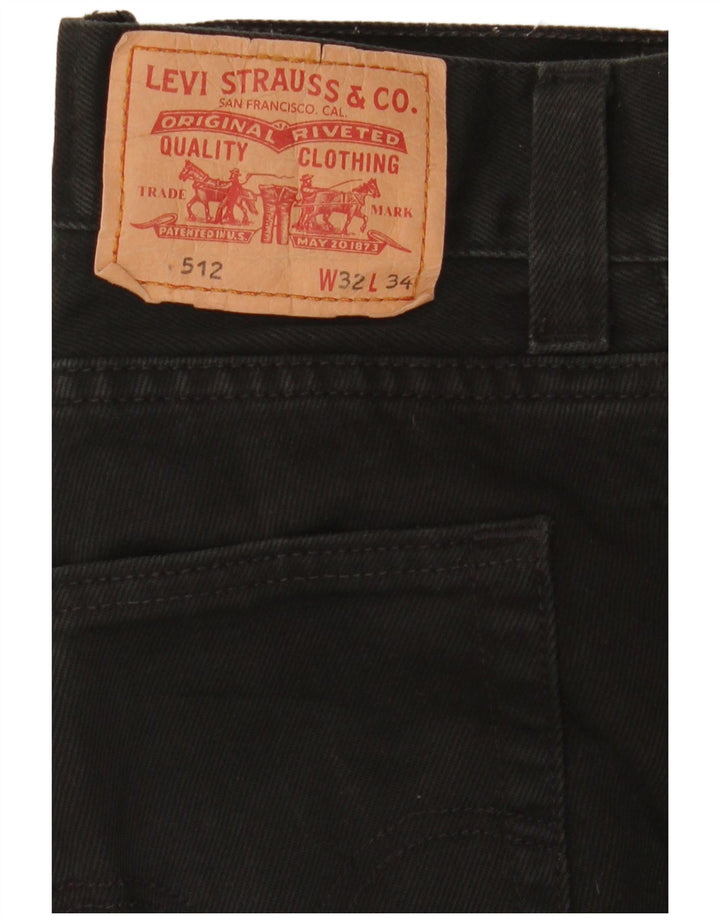 Мужские зауженные джинсы Levi's 512 W32 L34 черные