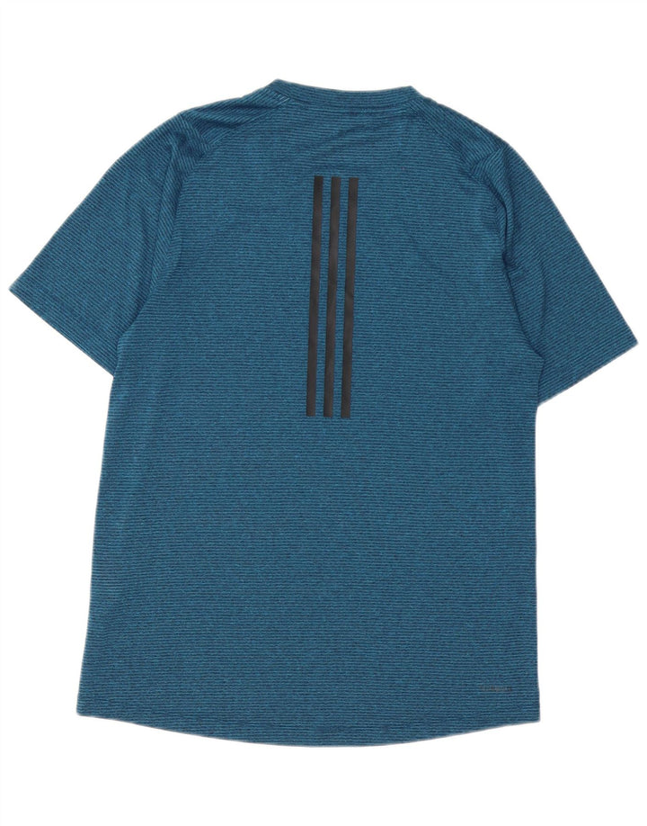 Мужская футболка Adidas Climalite Top Small Navy Blue Striped Polyester