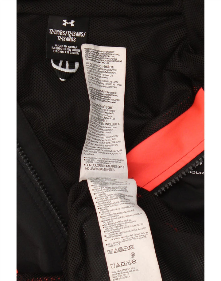 UNDER ARMOUR Boys Tracksuit Top Jacket 12-13 Years Black Colourblock Vintage Under Armour and Second-Hand Under Armour from Messina Hembry 