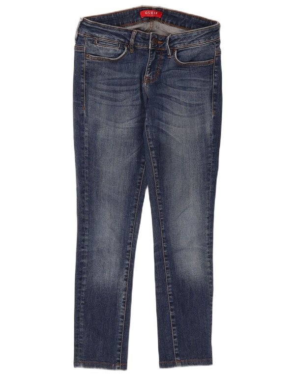 Женские укороченные джинсы скинни Guess W28 L26, синий хлопок