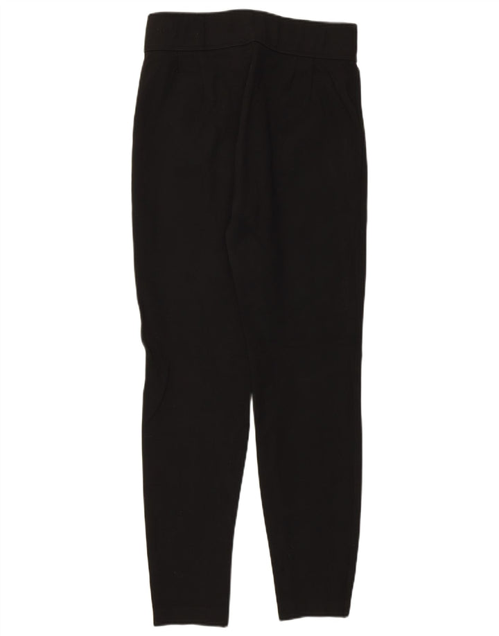 Женские укороченные брюки скинни с завышенной талией Zara, средние W28 L27, черные из вискозы