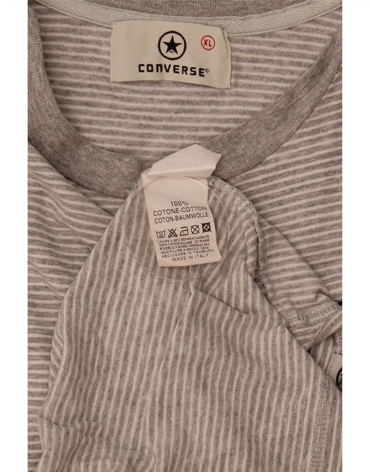 Мужская футболка Converse Top XL, серый хлопок в тонкую полоску