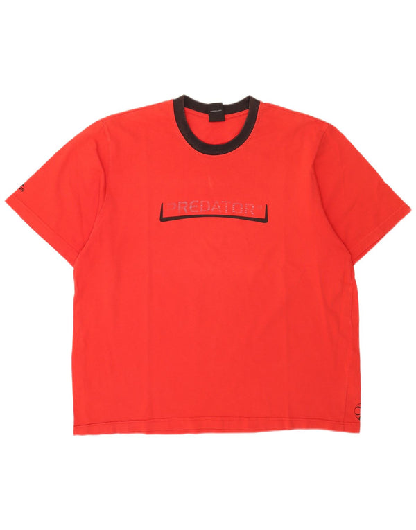 Adidas Мужская футболка с рисунком Top 2XL Красный хлопок