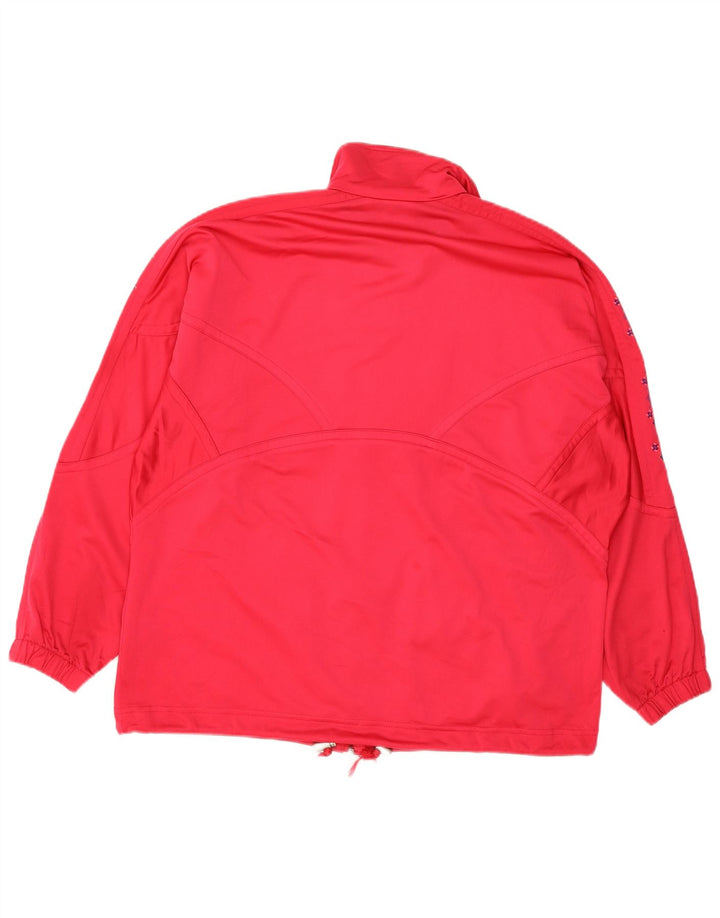 DIADORA Womens Oversized Graphic Tracksuit Top Jacket IT 44 Medium Pink