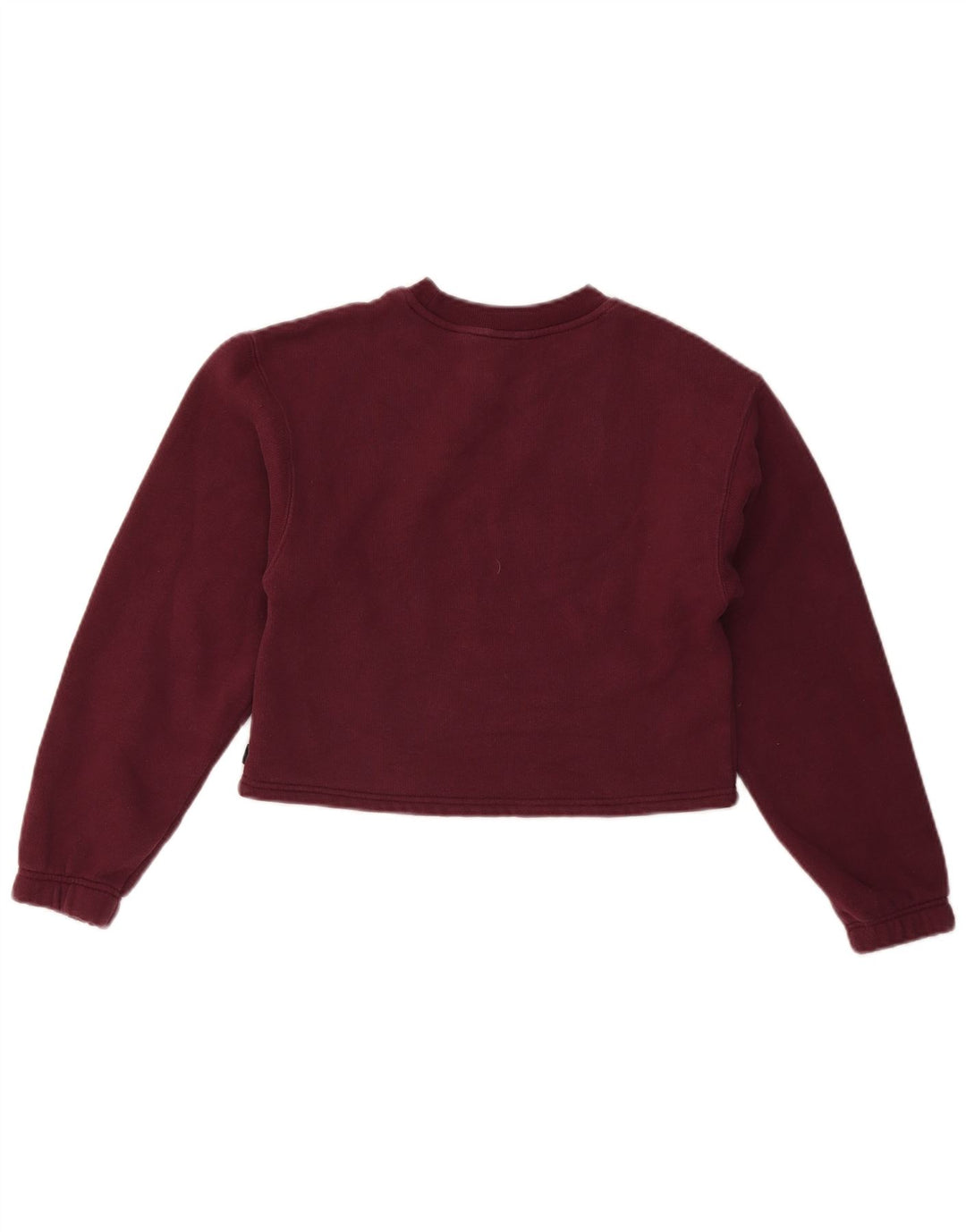 VANS Womens Crop Sweatshirt Jumper UK 10 Small Burgundy