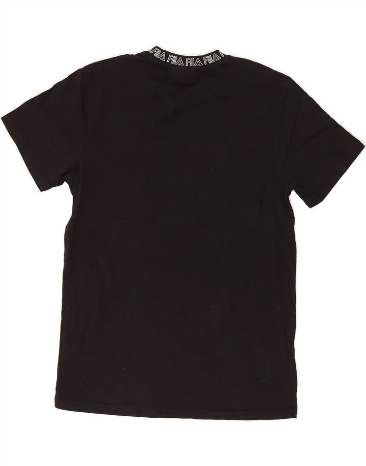 FILA Mens Graphic T-Shirt Top Small Black Cotton Vintage Fila and Second-Hand Fila from Messina Hembry 