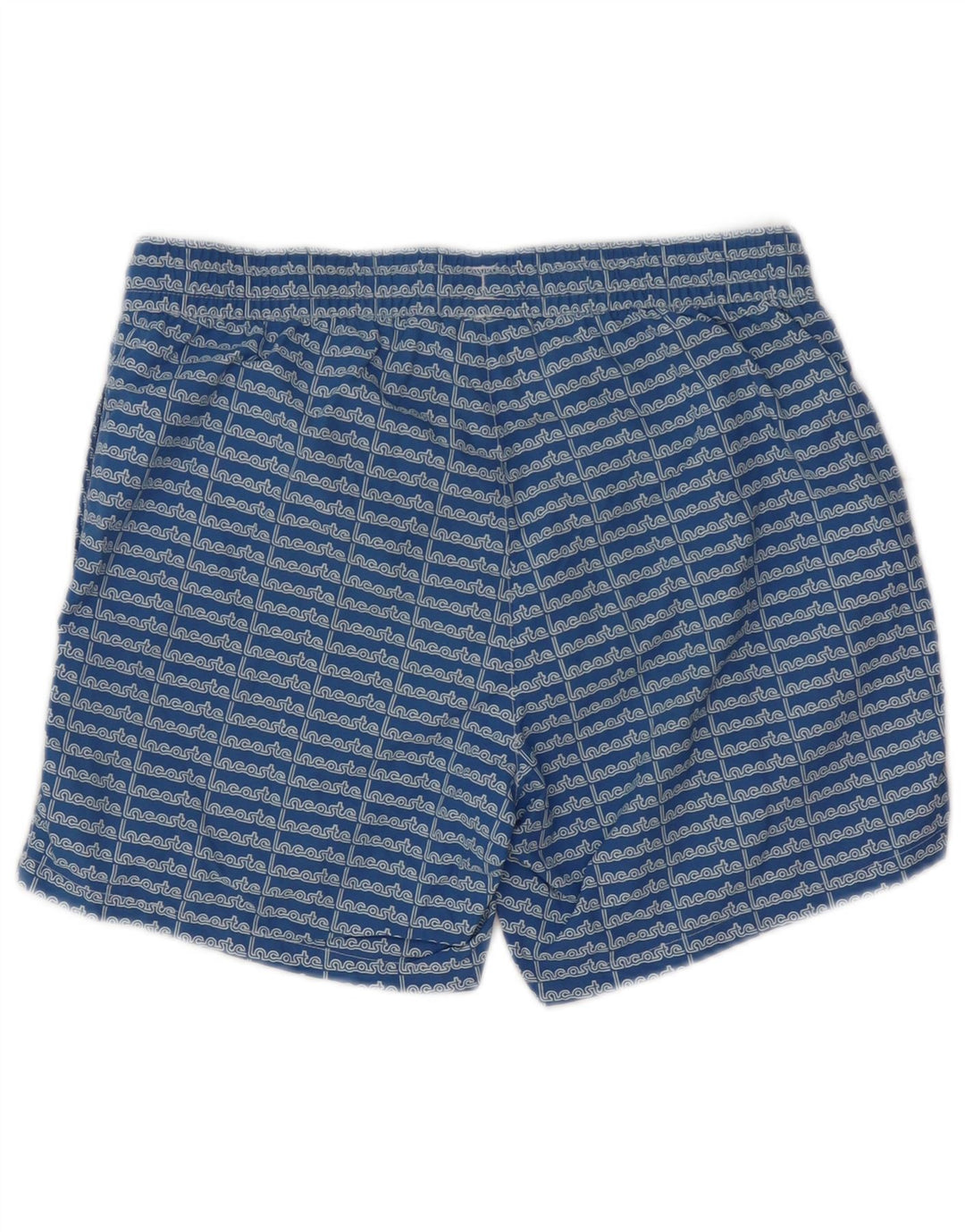 Мужские шорты для плавания Lacoste с рисунком, размер 5, большие синие, полиэстер