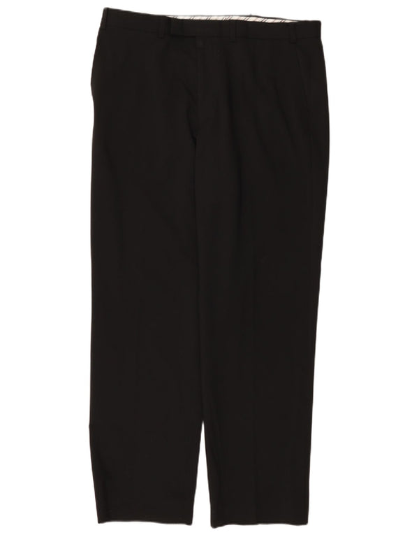 Мужские прямые костюмные брюки Marks & Spencer с автографом W36 L31 черные
