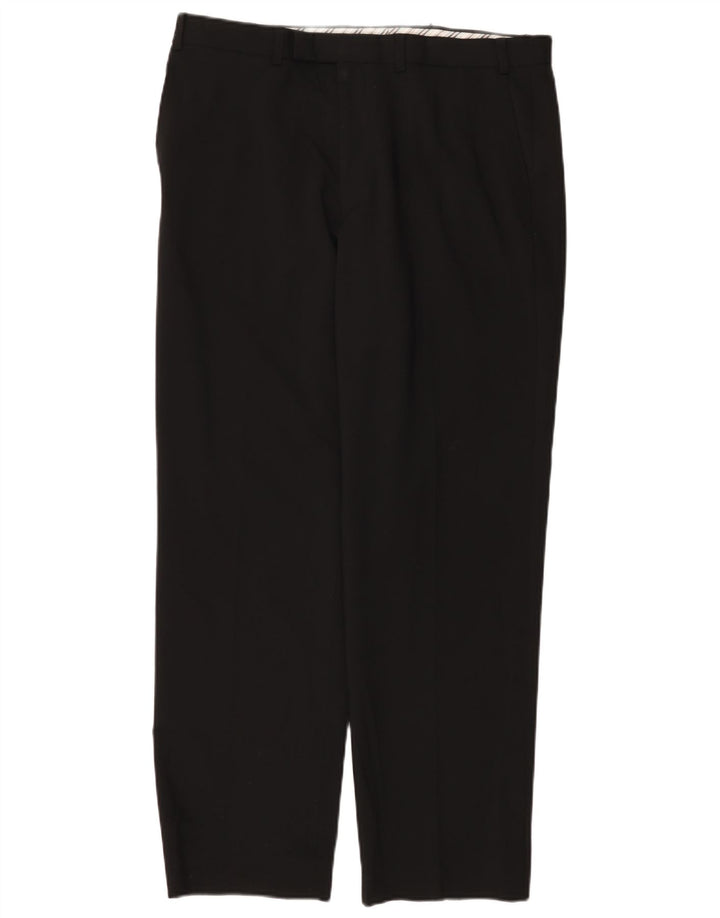 Мужские прямые костюмные брюки Marks & Spencer с автографом W36 L31 черные