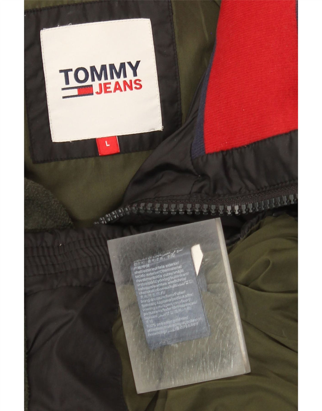 Мужская стеганая куртка Tommy Hilfiger UK 40, большая, черная, полиэстер