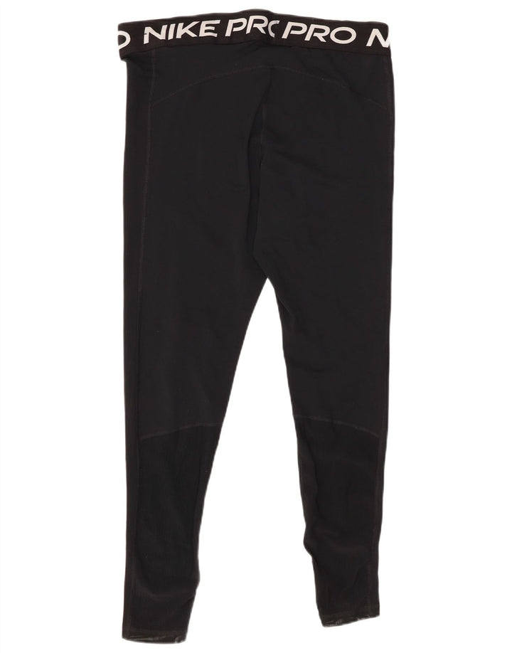 Женские леггинсы с рисунком Nike UK 18 XL, черный полиэстер