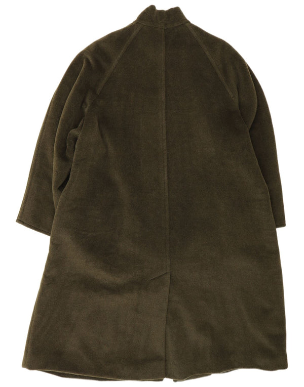 Женское пальто Max Mara UK 12 средний хаки из натуральной шерсти