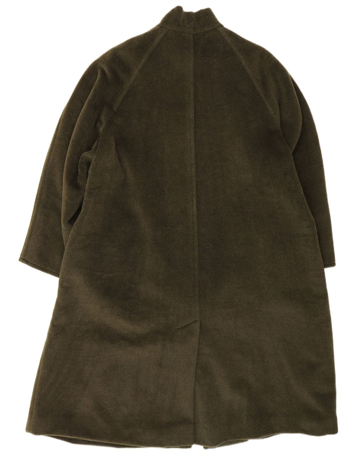 Женское пальто Max Mara UK 12 средний хаки из натуральной шерсти