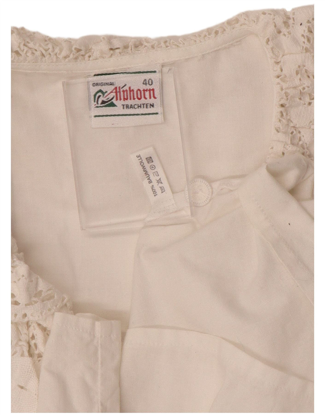 ALPHORN Женская Блузка-Рубашка IT 40 Средний Белый