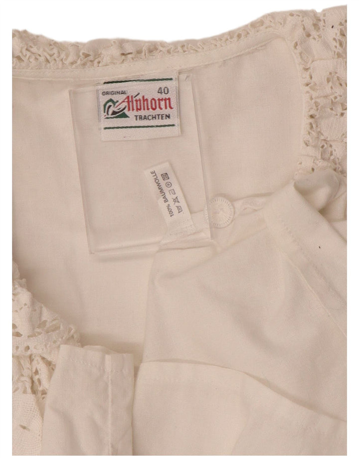 ALPHORN Женская Блузка-Рубашка IT 40 Средний Белый