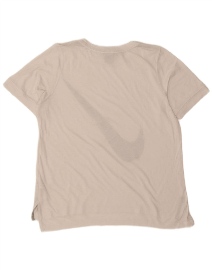 Женская футболка с рисунком Nike Top UK 14, средний белый полиэстер