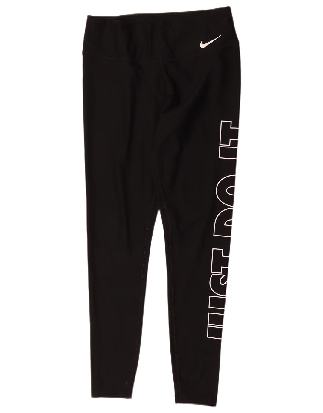 Женские леггинсы с рисунком Nike Dri Fit UK 14, средний черный, полиэстер