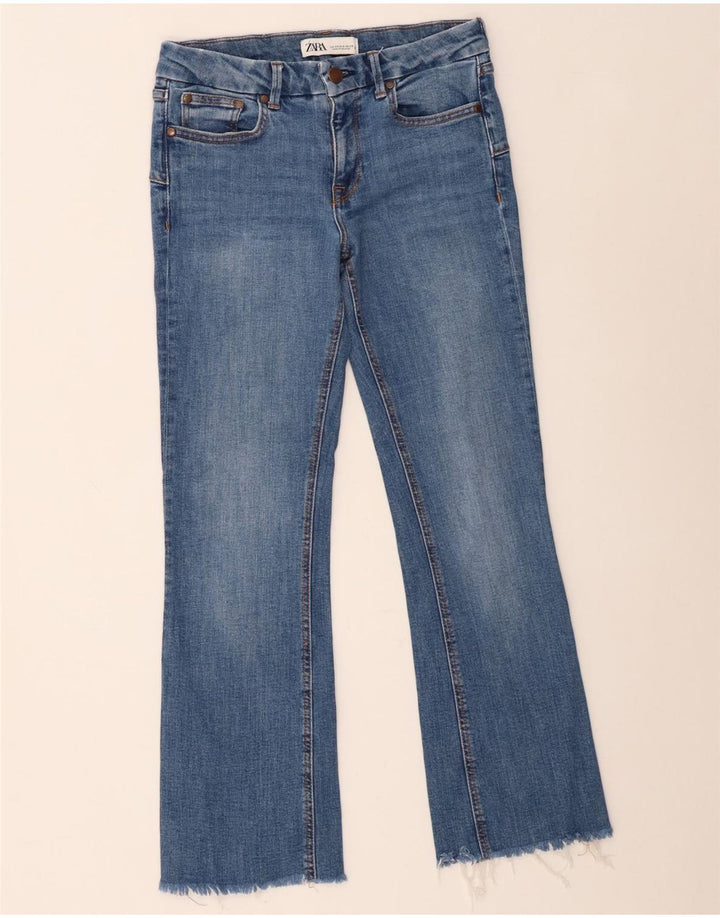 Женские расклешенные джинсы Zara EU 38, маленькие W28 L27, синие