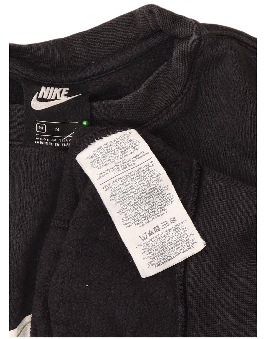 Мужской свитшот с графикой Nike, средний черный хлопковый джемпер