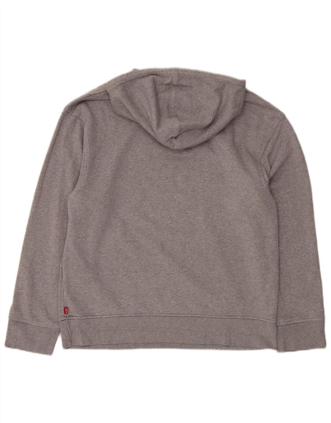 Мужской свободный джемпер с капюшоном с рисунком LEVI'S, хлопковый цвет среднего серого цвета