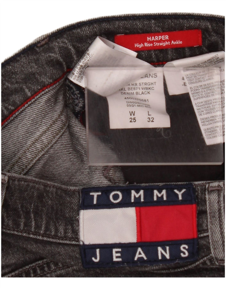 TOMMY HILFIGER Женские прямые джинсы Harper с высокой посадкой W25 L27 Серый хлопок