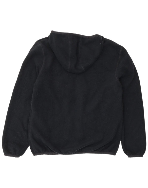K-Way Mens Hooded Reversible Fleece Jacket UK 40 Large Navy Blue Polyester