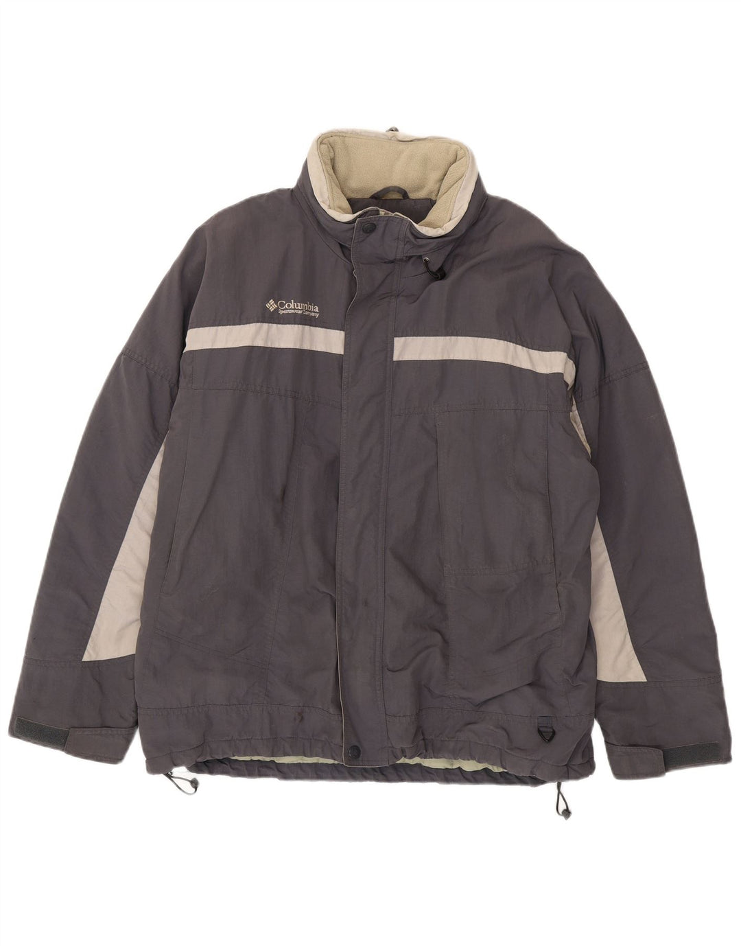 Мужская ветровка Columbia UK 42 XL серая с цветными блоками