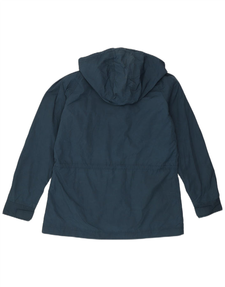 Женская универсальная куртка с капюшоном Eddie Bauer UK 16, большая синяя нейлоновая ткань