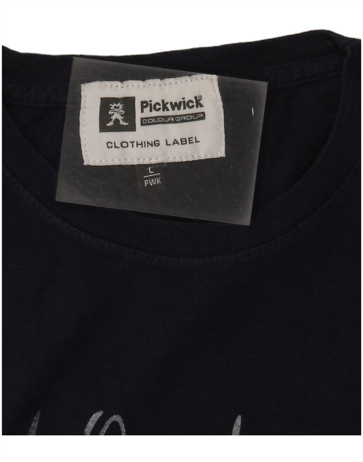 Мужская футболка с рисунком Pickwick, большая, темно-синяя