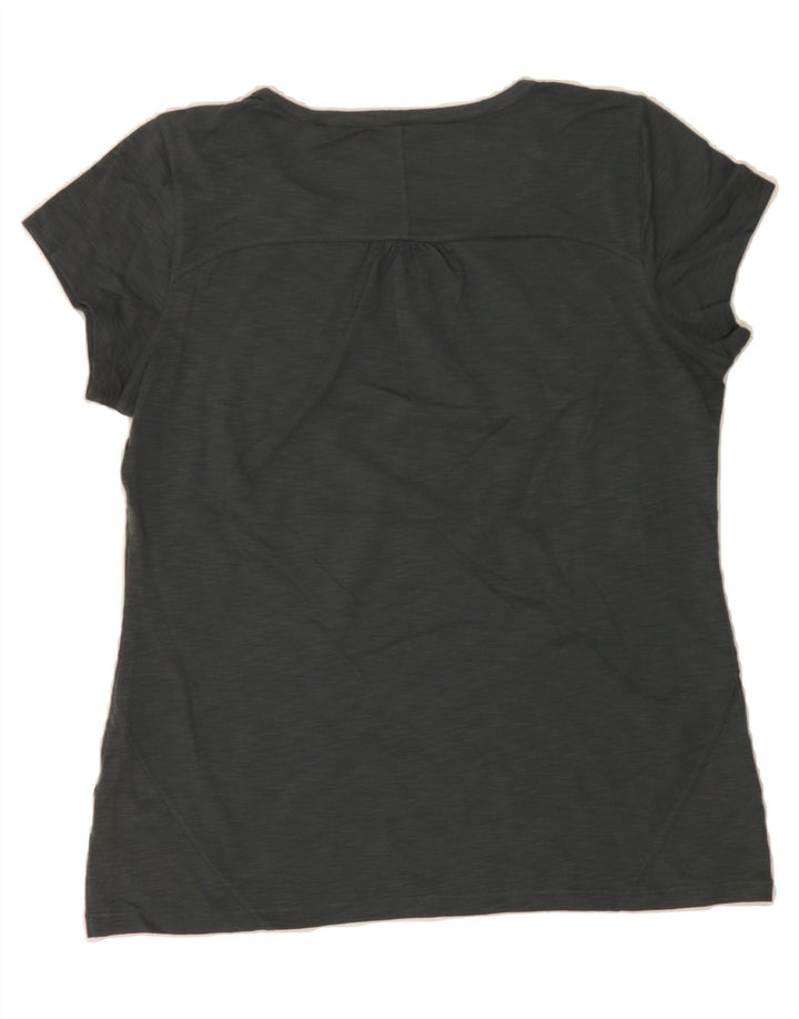 L.L.BEAN Womens T-Shirt Top UK 14 Medium Grey Polyester Vintage L.L.Bean and Second-Hand L.L.Bean from Messina Hembry 