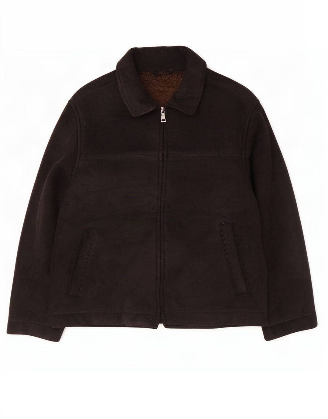 Мужская куртка Marks & Spencer Blue Harbour Sherpa UK 40, большая, черная, полиэстер