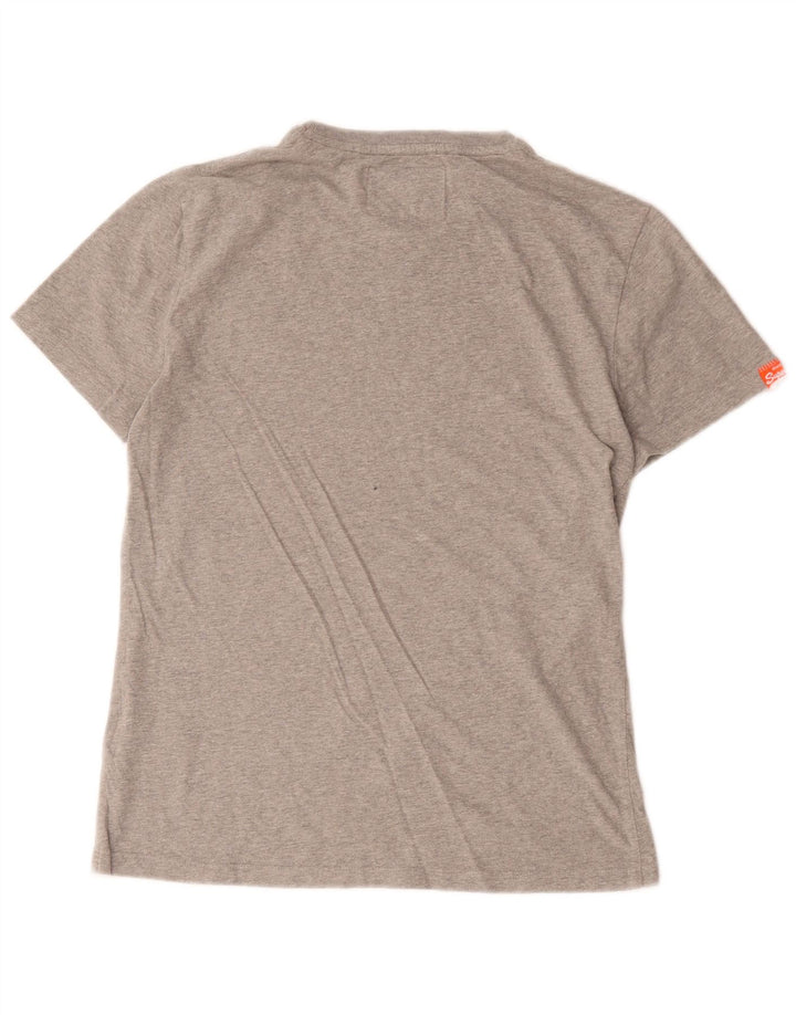 Мужская футболка Superdry Top из хлопка среднего серого цвета