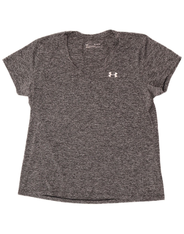 Женская футболка свободного кроя Under Armour Heat Gear, топ UK 18 XL, серая в крапинку