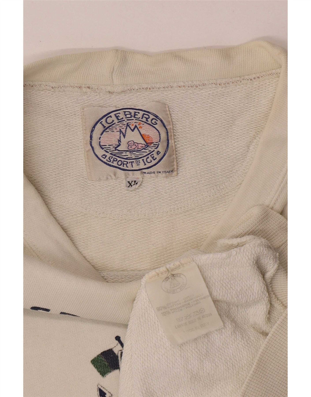 Женский джемпер оверсайз с графическим рисунком Iceberg UK 18 XL в белую полоску