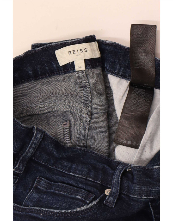 Мужские узкие джинсы Reiss W34 L30, темно-синий, хлопок