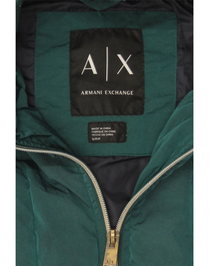 Женская утепленная куртка оверсайз с капюшоном Armani Exchange UK 10, маленькая зеленая