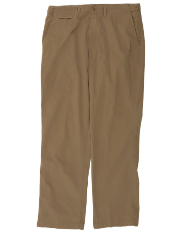 Мужские прямые повседневные брюки Marks & Spencer Blue Harbour W34 L31 бежевые