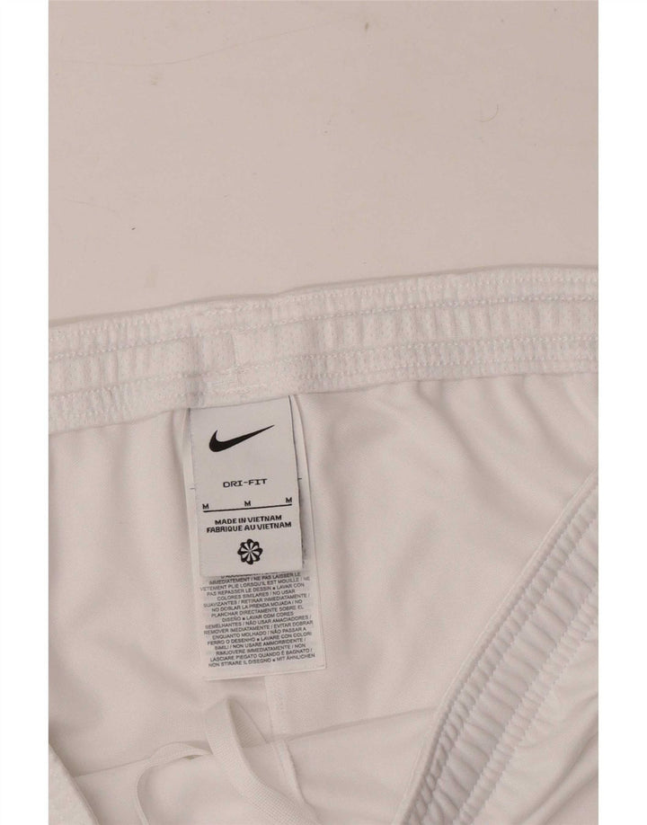 Мужские спортивные шорты Nike Dri Fit среднего размера из полиэстера с цветными блоками белого цвета