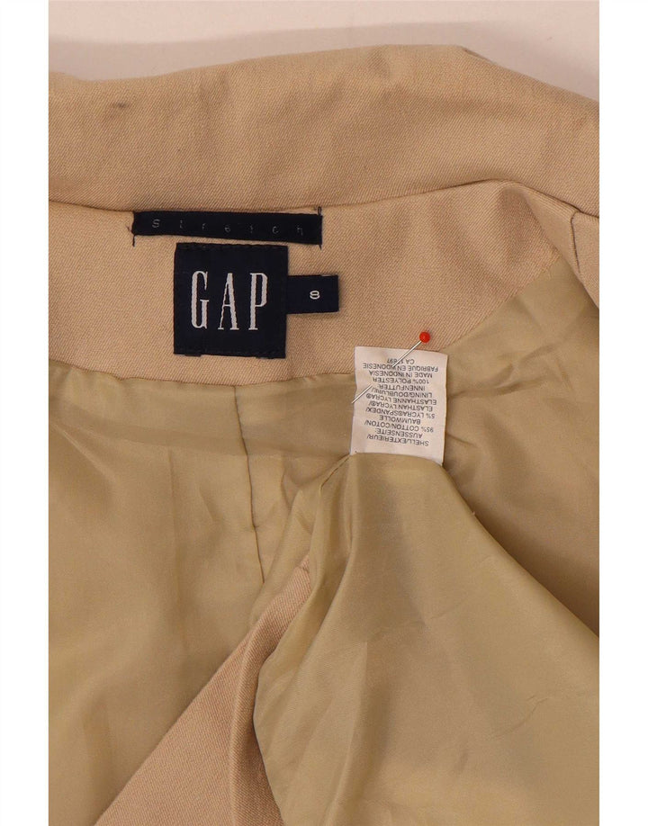 Женский пиджак Gap на 5 пуговицах, Великобритания, 8, маленький, бежевый, хлопковый
