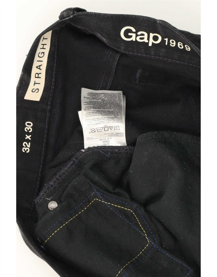 Мужские прямые джинсы Gap W32 L30, черный хлопок
