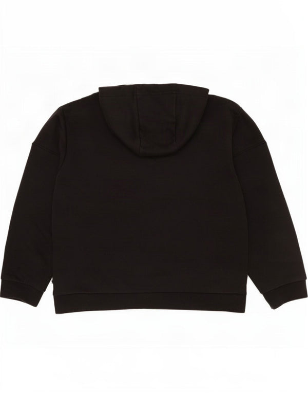 Женский джемпер с капюшоном Emporio Armani UK 14, средний черный, хлопок